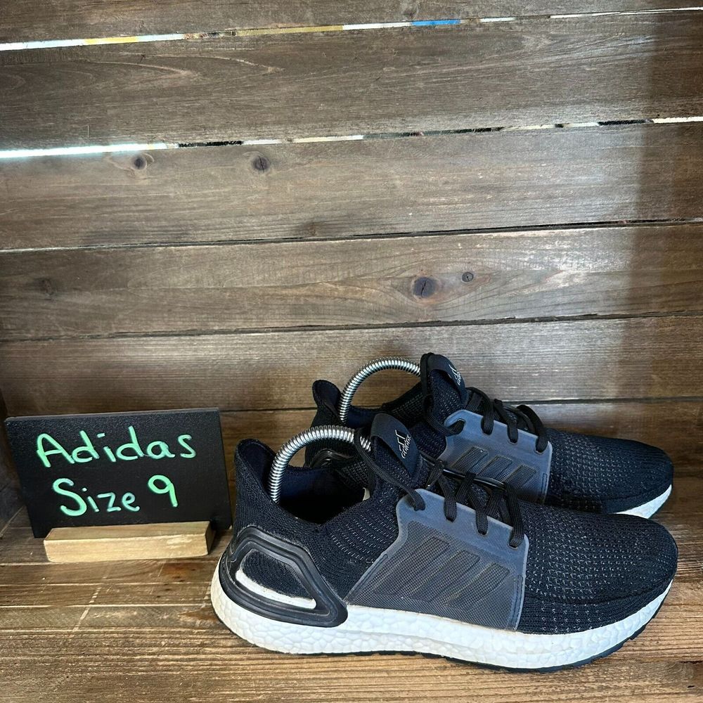 Womens Adidas‎ Ultraboost 19 Core Black Athletic Running Sneakers Shoes Size 9 M